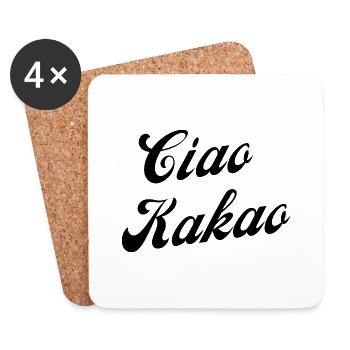Ciao kakao humour - Dessous de verre (lot de 4) - blanc - Devant