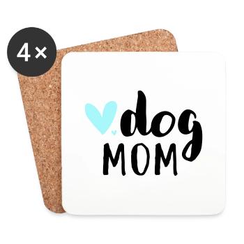 Dog mom / Hundemama - Untersetzer (4er-Set) - Weiß - Vorne