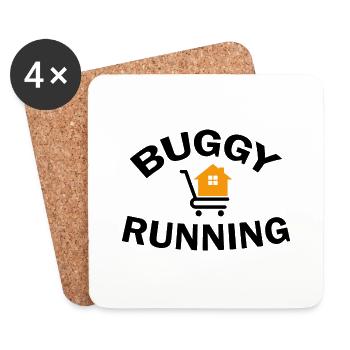 Biking Running Marathon Triathlon Bike - Coasters (set of 4) - white - Front