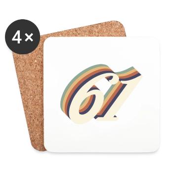 61st anniversary vintage - Coasters (set of 4) - white - Front
