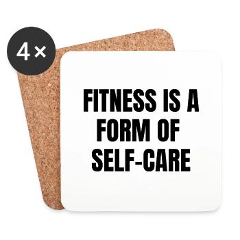 Amour de fitness - Dessous de verre (lot de 4) - blanc - Devant