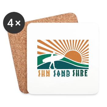 SUN SAND SURF 2 - Untersetzer (4er-Set) - Weiß - Vorne