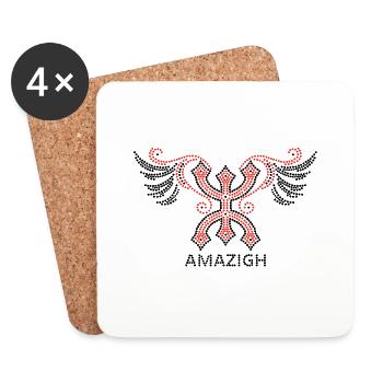 AMAZIGH ZYMBOLE BERBERE Z IMAZIGHEN BIJOU KABYLE - Dessous de verre (lot de 4) - blanc - Devant
