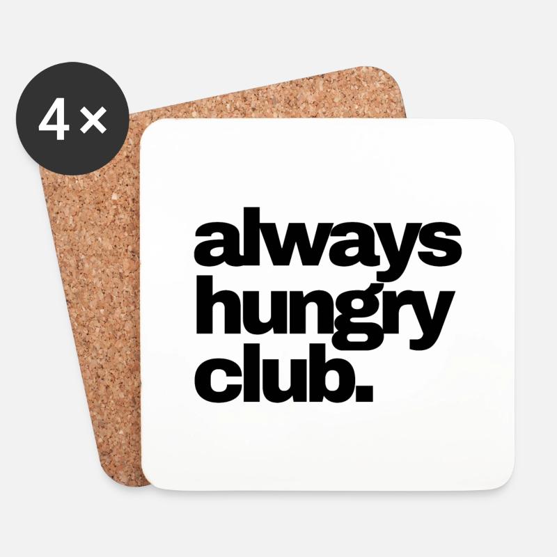 Always hungry! - Untersetzer (4er-Set) - Weiß