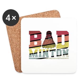 Badminton Player Sport Badminton I Gift - Coasters (set of 4) - white - Front