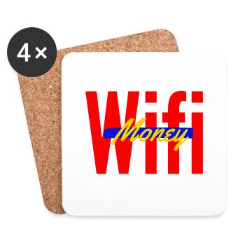 Wifi Money - Untersetzer (4er-Set) - Weiß - Vorne