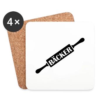 bäcker - Untersetzer (4er-Set) - Weiß - Vorne