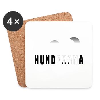 Hundemama - Untersetzer (4er-Set) - Weiß - Vorne