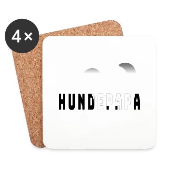 Hundepapa - Untersetzer (4er-Set) - Weiß - Vorne