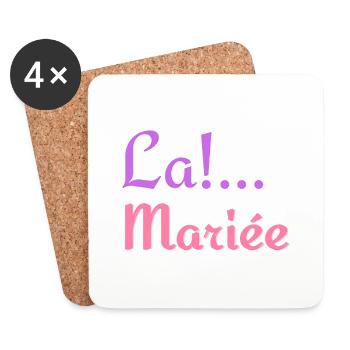 Imprimez votre style avec notre imprimé "La Mariée - Dessous de verre (lot de 4) - blanc - Devant