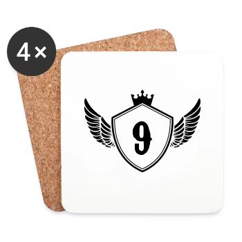 Armoiries 9 - Dessous de verre (lot de 4) - blanc - Devant