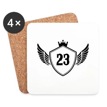 Coat of arms 23 - Coasters (set of 4) - white - Front