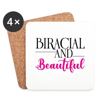 Biracial And Beautiful 2 - Coasters (set of 4) - white - Front