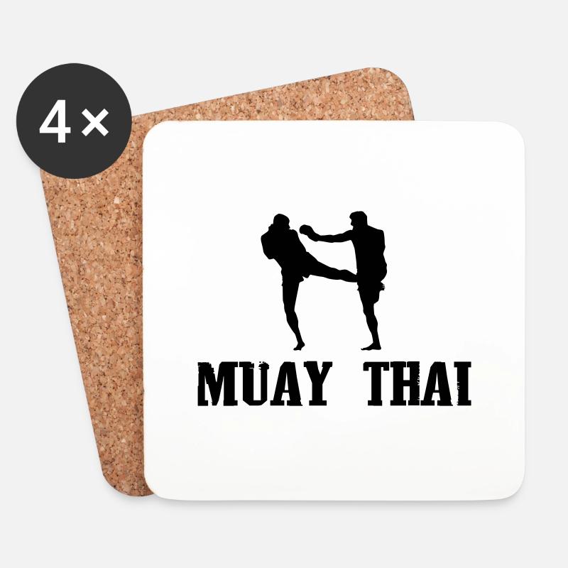 muay thai - Untersetzer (4er-Set) - Weiß