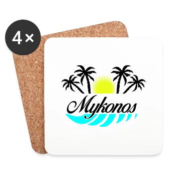Mykonos - Dessous de verre (lot de 4) - blanc - Devant