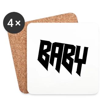 BABY - Untersetzer (4er-Set) - Weiß - Vorne
