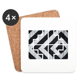 Geometric - Coasters (set of 4) - white - Front