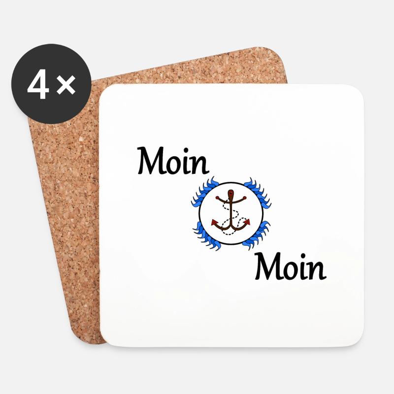 Moin Moin - Untersetzer (4er-Set) - Weiß