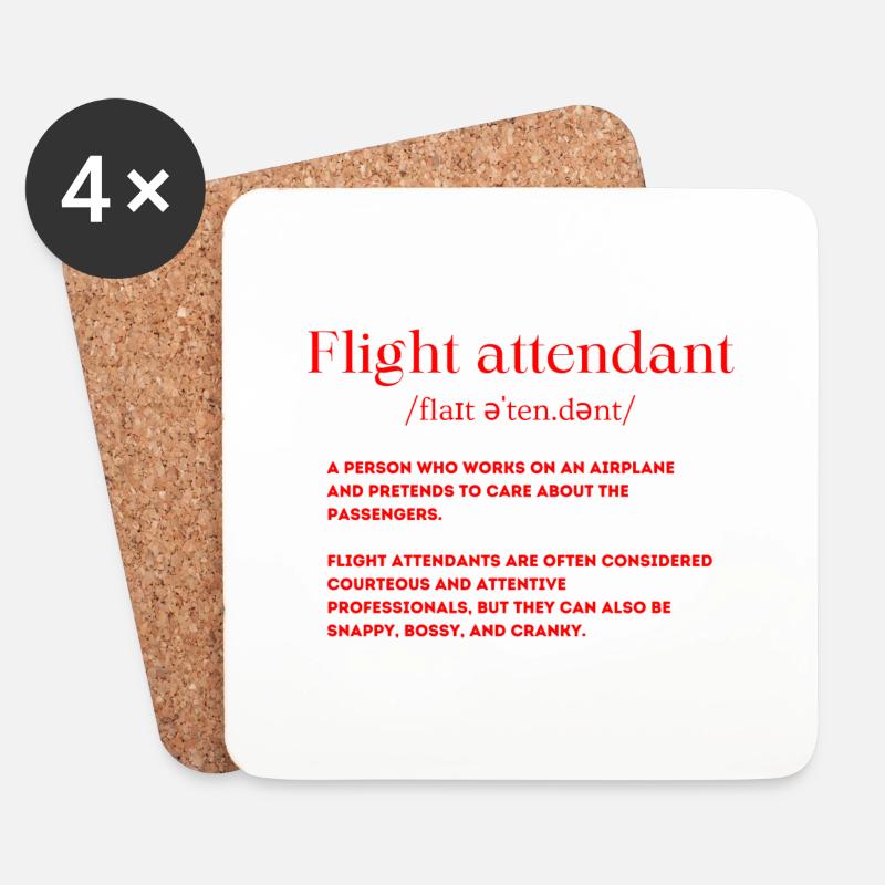 Flugbegleiter Definition - Untersetzer (4er-Set) - Weiß