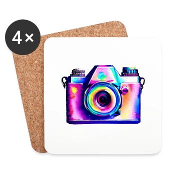Photographer Funny Photographing Camera Photographers - Coasters (set of 4) - white - Front