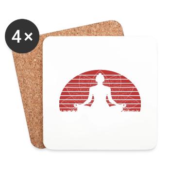 Je crée mon propre Calm - Dessous de verre (lot de 4) - blanc - Devant