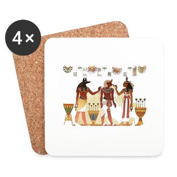 epoque Pharaon - Dessous de verre (lot de 4) - blanc - Devant