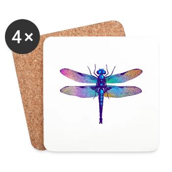 Dragonfly - Coasters (set of 4) - white - Front