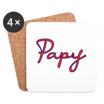OPA. VATERTAG. ALLES GUTE ZUM GEBURTSTAG, PAPA. PAPA. FEST - Untersetzer (4er-Set) - Weiß - Vorne