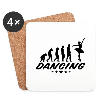 Danse Musique de danse - Dessous de verre (lot de 4) - blanc - Devant