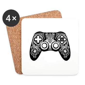 Controller Gaming Video Games Gamepad - Coasters (set of 4) - white - Front
