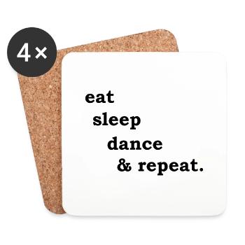 Dancing Dance Music - Coasters (set of 4) - white - Front