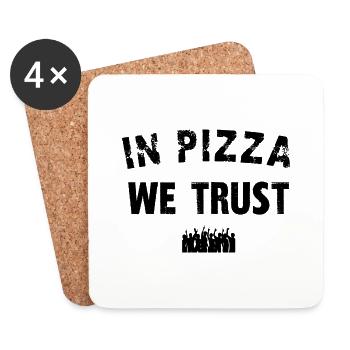in pizza we trust - Coasters (set of 4) - white - Front