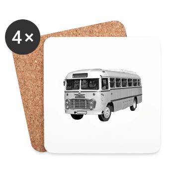 Bus Ikarus 31 Ungarn DDR Ostalgie Oldtimer - Untersetzer (4er-Set) - Weiß - Vorne