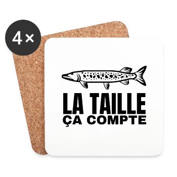 la taille ça compte - Dessous de verre (lot de 4) - blanc - Devant