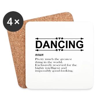 Dancing Dance Music - Coasters (set of 4) - white - Front
