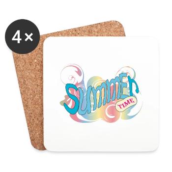 summer - Coasters (set of 4) - white - Front