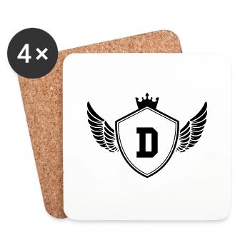 Coat of arms D - Coasters (set of 4) - white - Front