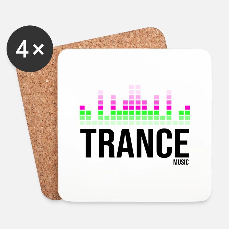 Zitat aus Trance-Musik - Untersetzer (4er-Set) - Weiß