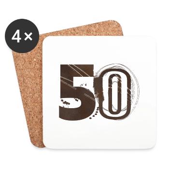 birthday 50 years old vintage retro funny 1973 - Coasters (set of 4) - white - Front