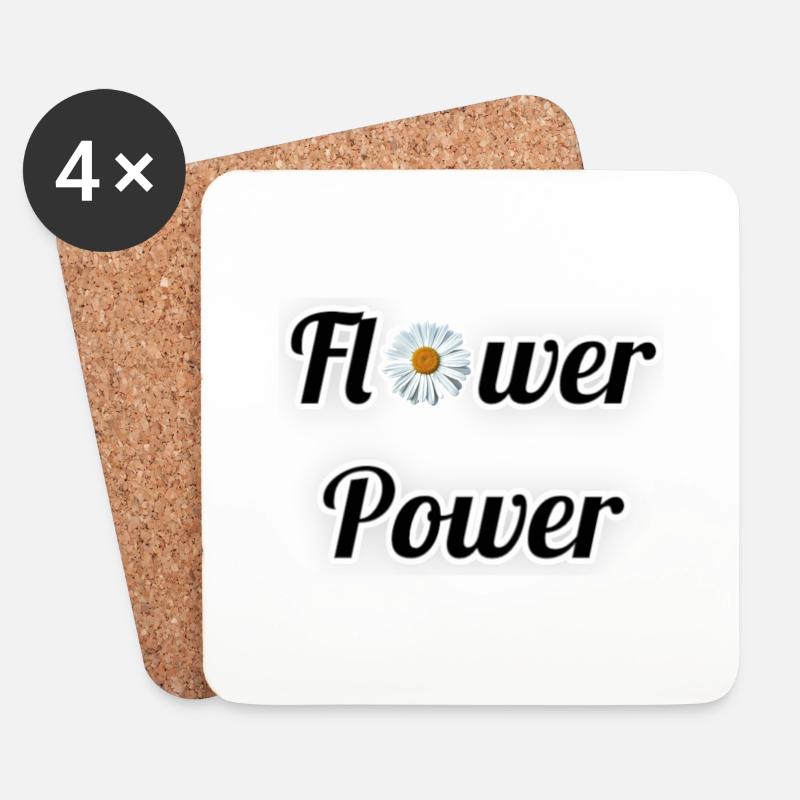 Sprüche - Untersetzer (4er-Set) - Weiß