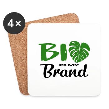 Bio is my Brand - Coasters (set of 4) - white - Front