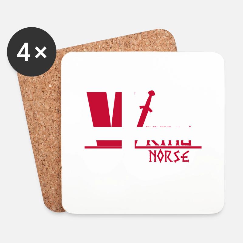 Wikinger Nordisch Dänemark - Untersetzer (4er-Set) - Weiß