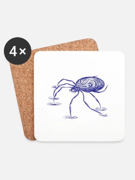 Little Spider - Untersetzer (4er-Set) - Weiß