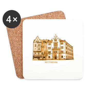 Mittweida Town Hall University City Saxony - Coasters (set of 4) - white - Front