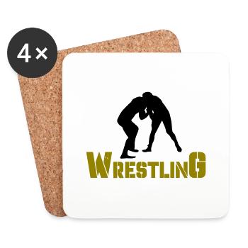 wrestling - Untersetzer (4er-Set) - Weiß - Vorne