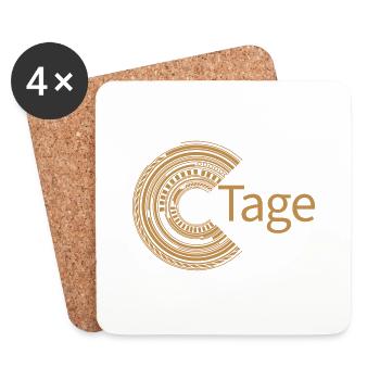 Für Tage - Untersetzer (4er-Set) - Weiß - Vorne