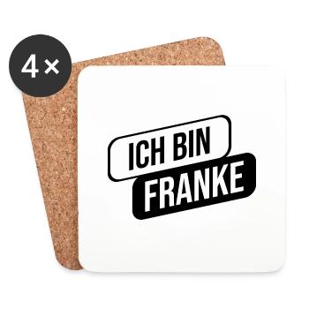 Ich bin Franke - Untersetzer (4er-Set) - Weiß - Vorne