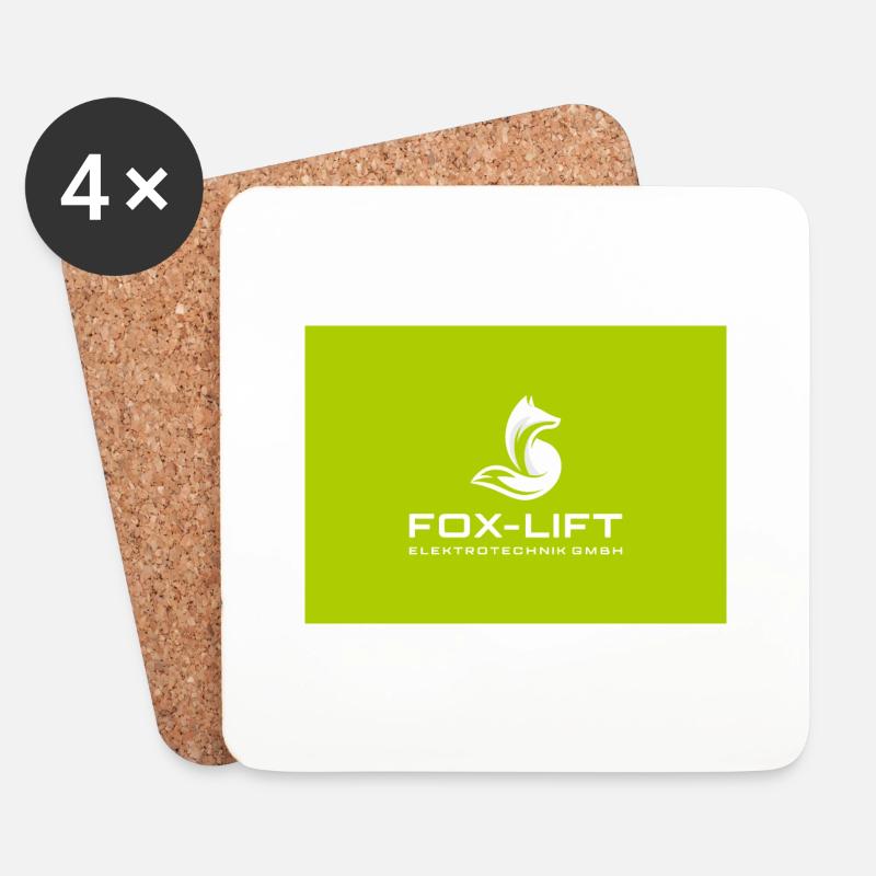 Fox lift 2 - Untersetzer (4er-Set) - Weiß