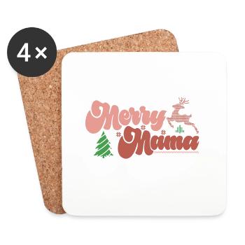 Merry Mom - Coasters (set of 4) - white - Front