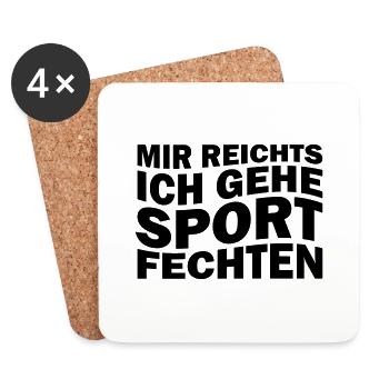 Mir reichts ich gehe Sportfechten - Untersetzer (4er-Set) - Weiß - Vorne